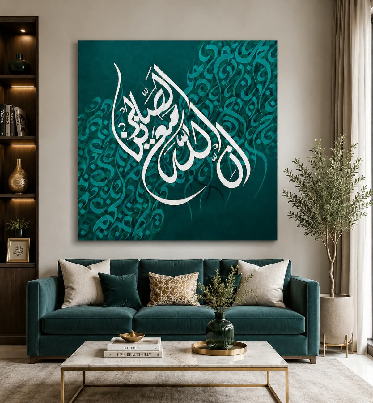 Hand-Painted Islamic Calligraphy Artwork - Image 2